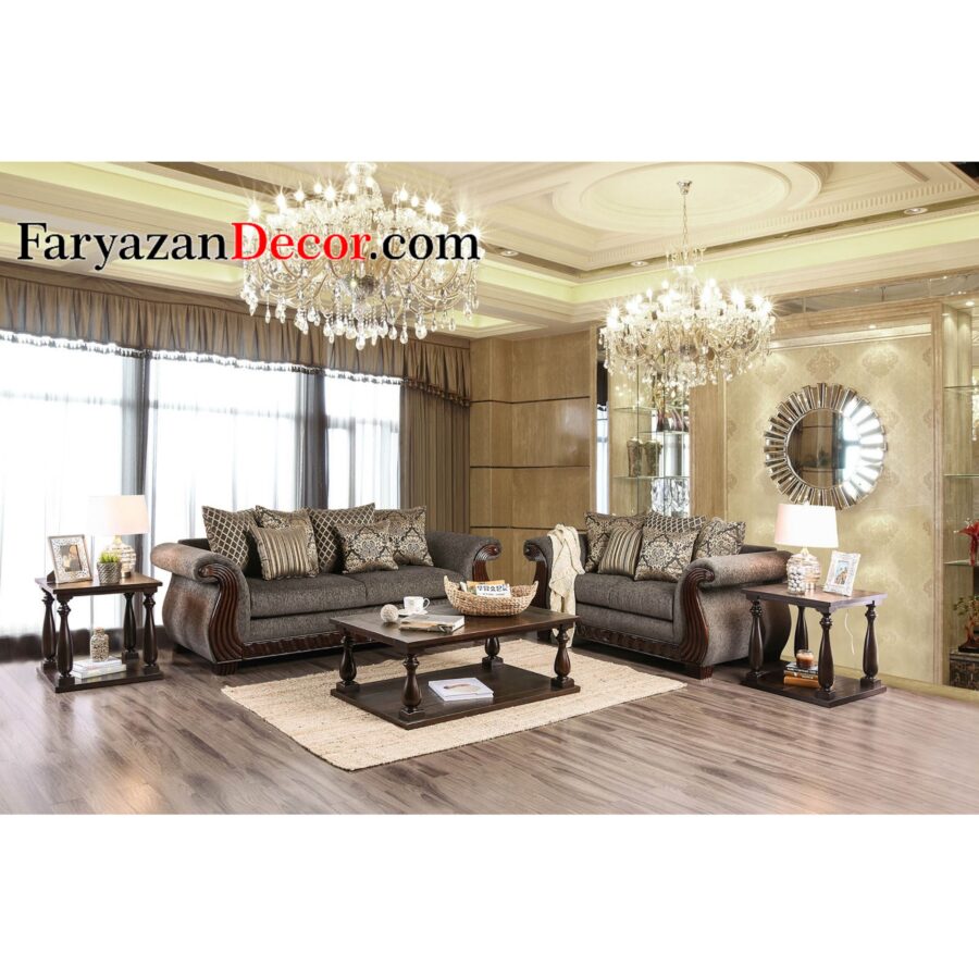 میز جلو مبلی فریازان دکور مدل انگلیسی