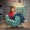صندلی راحتی مخصوص کودک ایکیا مدل STRANDMON روکش پارچه طرحدار فیروزه ای سفید
