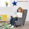 صندلی راحتی مخصوص کودک ایکیا مدل STRANDMON روکش پارچه رنگ خاکستری